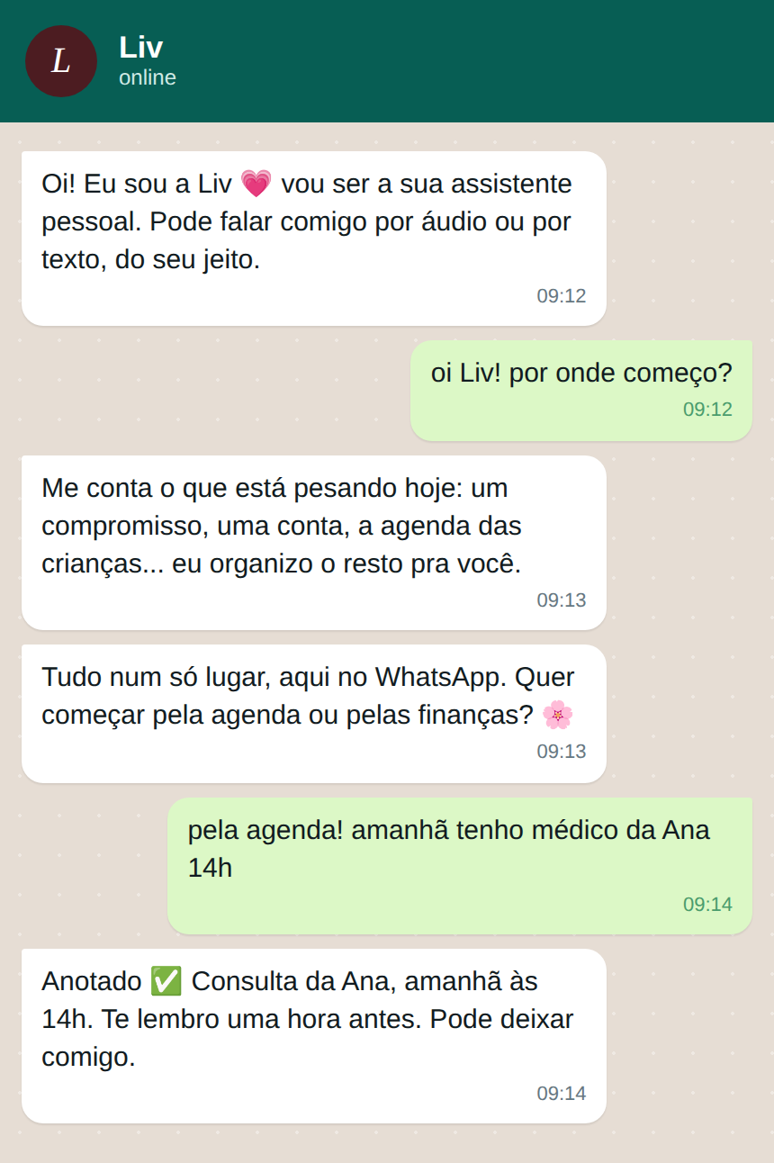 Começa no seu WhatsApp